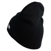 U.S. Army 48th Infantry Brigade Combat Team Symbol Embroidered 8 Inch Solid Knit Short Beanie Made in USA - Black OSFM