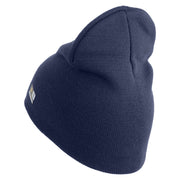 U.S. Army 48th Infantry Brigade Combat Team Symbol Embroidered 8 Inch Solid Knit Short Beanie Made in USA - Navy OSFM