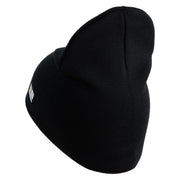 U.S. Army 53rd Infantry Brigade Symbol Embroidered 8 Inch Solid Knit Short Beanie Made in USA - Black OSFM