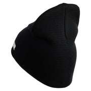 U.S. Army 116th Infantry Brigade Combat Team Symbol Embroidered 8 Inch Solid Knit Short Beanie Made in USA - Black OSFM