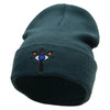 Eye Crest Embroidered 12 Inch Long Knitted Beanie