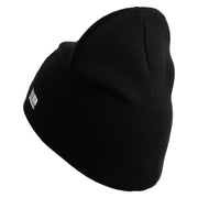 U.S. Army 79th Infantry Brigade Combat Team Symbol Embroidered 8 Inch Solid Knit Short Beanie Made in USA - Black OSFM