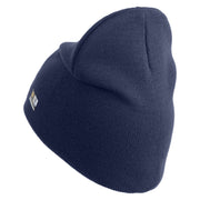 U.S. Army 79th Infantry Brigade Combat Team Symbol Embroidered 8 Inch Solid Knit Short Beanie Made in USA - Navy OSFM