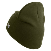 U.S. Army 79th Infantry Brigade Combat Team Symbol Embroidered 8 Inch Solid Knit Short Beanie Made in USA - Olive OSFM