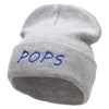 Pops Embroidered 12 Inch Long Knitted Beanie