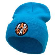 Rad Dad Embroidered 12 Inch Long Knitted Beanie