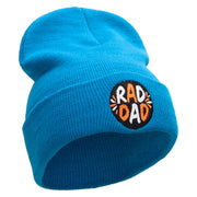 Rad Dad Embroidered 12 Inch Long Knitted Beanie