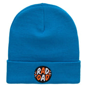 Rad Dad Embroidered 12 Inch Long Knitted Beanie