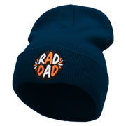 Rad Dad Embroidered 12 Inch Long Knitted Beanie