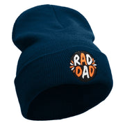 Rad Dad Embroidered 12 Inch Long Knitted Beanie