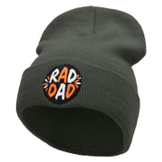 Rad Dad Embroidered 12 Inch Long Knitted Beanie