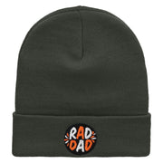 Rad Dad Embroidered 12 Inch Long Knitted Beanie