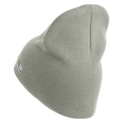 U.S. Army Air Force Symbol Embroidered 8 Inch Solid Knit Short Beanie Made in USA - Dk-Ash OSFM