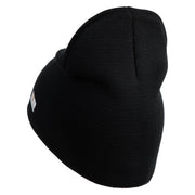 U.S. Army 75th Ranger Regiment Symbol Embroidered 8 Inch Solid Knit Short Beanie Made in USA - Black OSFM