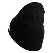 U.S. Army 75th Ranger Special Troops Battalion Symbol Embroidered 8 Inch Solid Knit Short Beanie Made in USA - Black OSFM