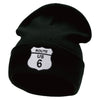 Route US 6 Embroidered 12 Inch Long Knitted Beanie