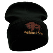 Yellowstone Big Buffalo Embroidered 12 Inch Long Knitted Beanie