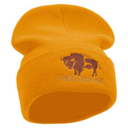 Yellowstone Big Buffalo Embroidered 12 Inch Long Knitted Beanie