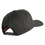 Star US Army Veteran Retired Embroidered Solid Cotton Twill 5 Panel Prostyle Snap Cap - Charcoal OSFM