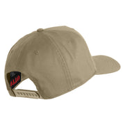 Star US Army Veteran Retired Embroidered Solid Cotton Twill 5 Panel Prostyle Snap Cap - Khaki OSFM