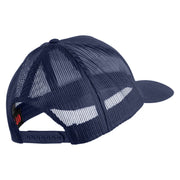 Star US Army Veteran Retired Embroidered Solid Cotton Twil 5 panel Mesh Back Cap - Navy OSFM