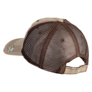 Star US Army Veteran Retired Embroidered Low Profile Special Cotton Mesh Cap - Khaki-Brown OSFM