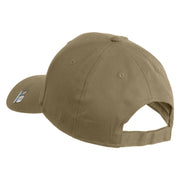 Star US Army Veteran Retired Embroidered Solid Cotton Twill Low Profile Strap Cap - Khaki OSFM