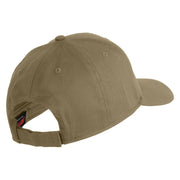 Star US Army Veteran Retired Embroidered Solid Cotton Twill Low Profile Strap Cap - Khaki OSFM