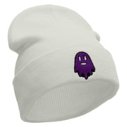 Ghost Embroidered 12 Inch Long Knitted Beanie