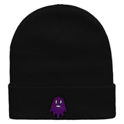 Ghost Embroidered 12 Inch Long Knitted Beanie