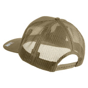 Star US Army Veteran Retired Embroidered Solid Cotton Twill Mesh Prostyle Cap - Khaki OSFM