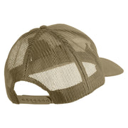 Star US Army Veteran Retired Embroidered Solid Cotton Twill Mesh Prostyle Cap - Khaki OSFM