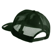 Star US Army Veteran Retired Embroidered Solid Cotton Twill Mesh Prostyle Cap - Dk-Green OSFM