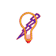 Light Bulb digitized embroidery design