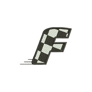 Checkered Flag Alphabet - F