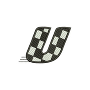 Checkered Flag Alphabet - U