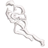 Rugby Player Running digitized embroidery design