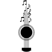 Music Notes Guitar dtg printing design