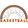 Basketball Basket Logo digitized embroidery design