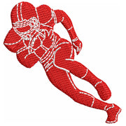 American Football Running digitized embroidery design