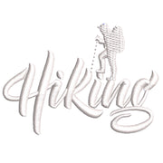 Hiking Man Typography digitized embroidery design