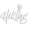 Hiking Man Typography digitized embroidery design