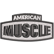 American Muscle Badge digitized embroidery design