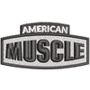 American Muscle Badge digitized embroidery design