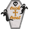 Trick or Treat Coffin digitized embroidery design