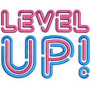 Level Up digitized embroidery design