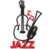 Jazz Instruments digitized embroidery design