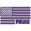 US Police Flag digitized embroidery design