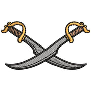 Dual Pirate Swords digitized embroidery design