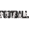 Football Word Silhouette digitized embroidery design